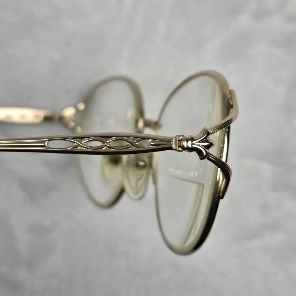 Seiko T358 Gold Round Full‑Rim Pure Titanium RX Eyeglass Frames
